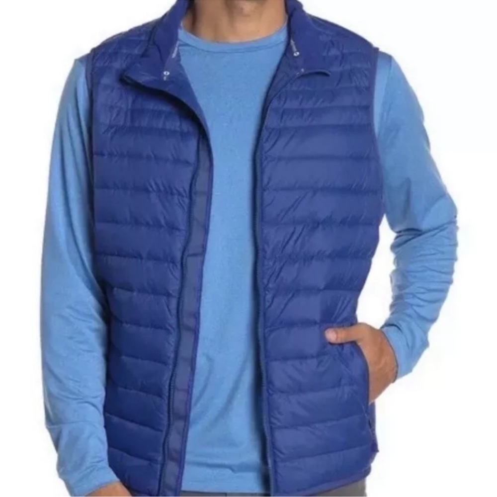Men’s Vineyard Vines Royal Blue Down Vest-Size Small